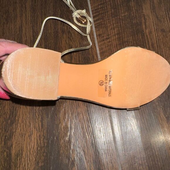 Lulu’s Elegant Gold Strappy Heels - Picture 7 of 9